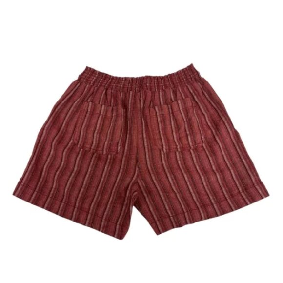 Briggs Womens Summer Pull On Shorts Size XL Red Stripe - Picture 2 of 3